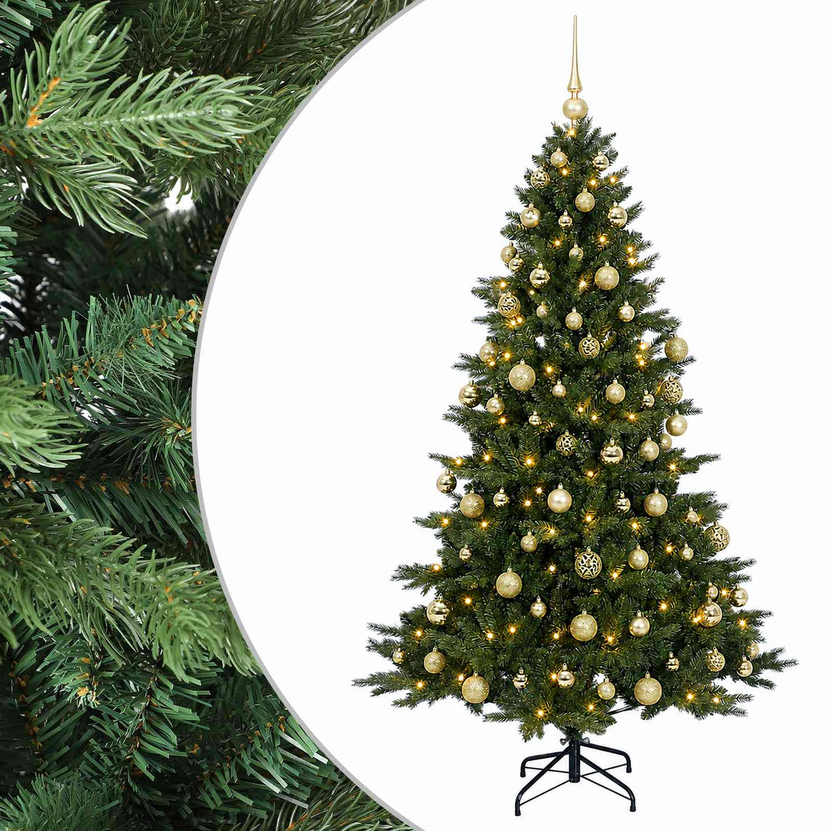 Dirbtinė kalėdinė eglutė su rutuliuku 210 cm 300 LED