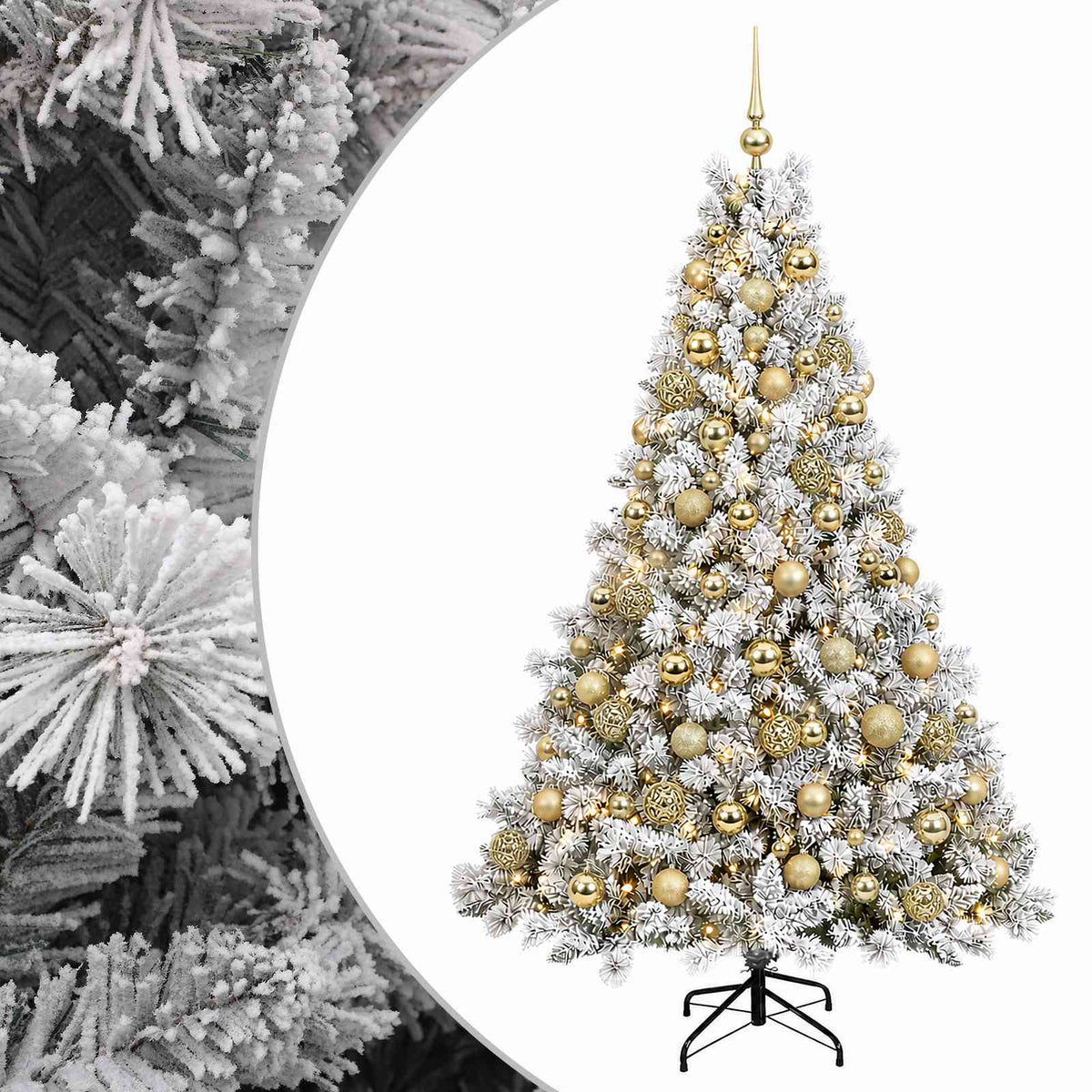 Dirbtinė Kalėdų eglutė su burbulais 180 cm 300 LED Šilta balta