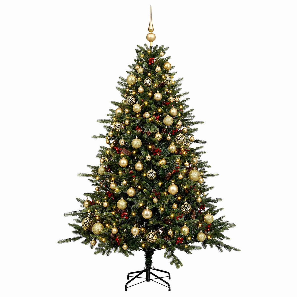 Dirbtinė kalėdinė eglutė su rutuliuku 180 cm 300 LED