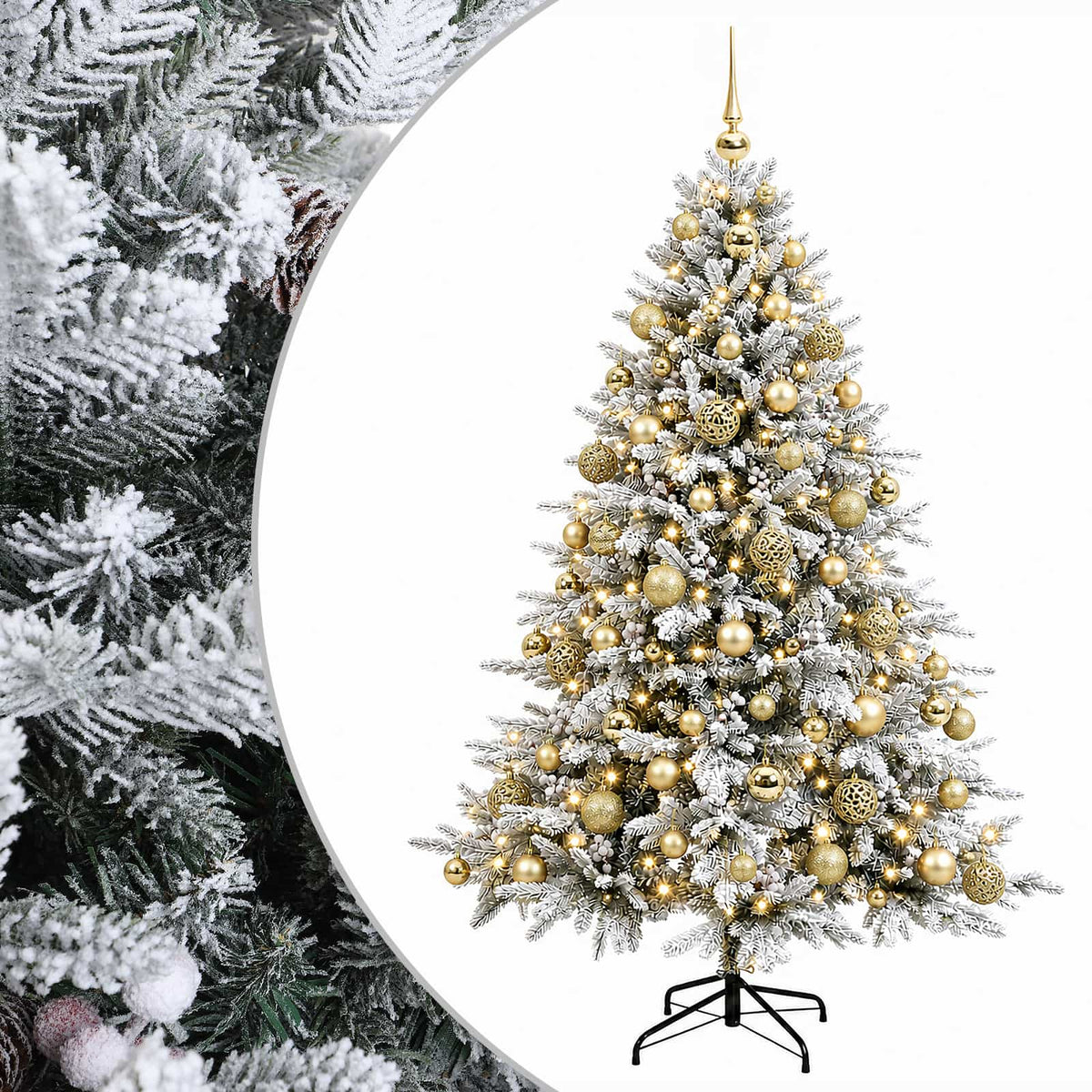 Dirbtinė kalėdinė eglutė su rutuliuku 210 cm 300 LED