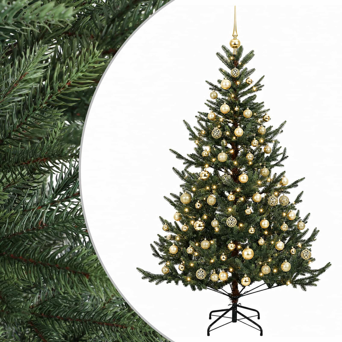 Dirbtinė kalėdinė eglutė su rutuliuku 180 cm 300 LED