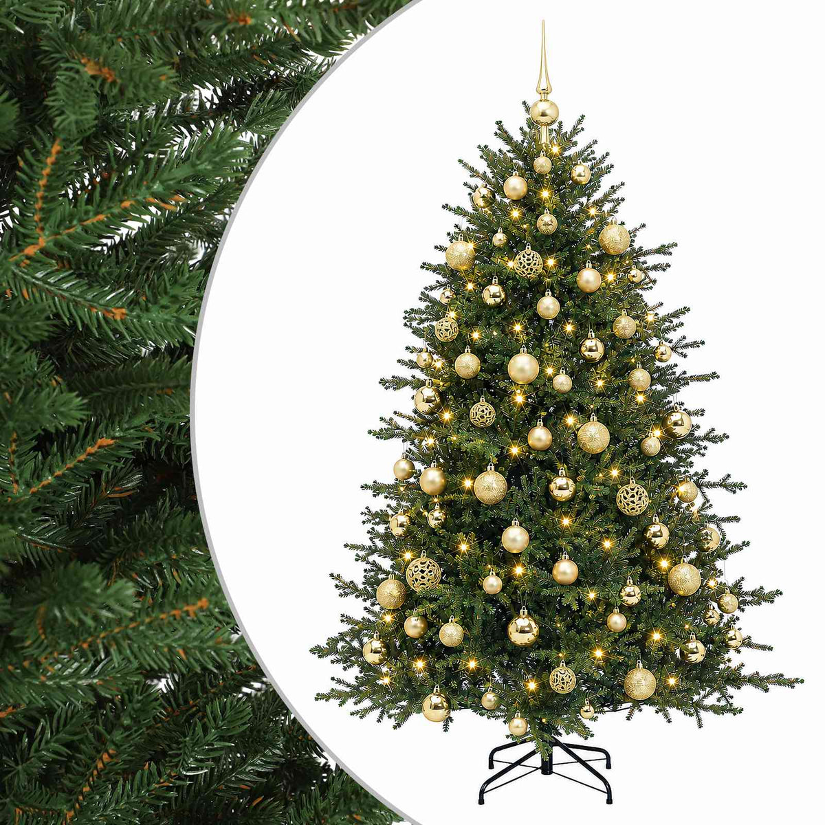 Dirbtinė kalėdinė eglutė su rutuliuku 240 cm 300 LED