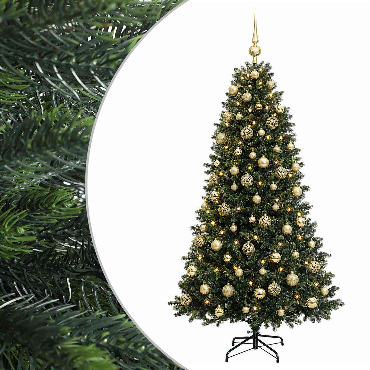 Dirbtinė Kalėdų eglutė su burbulais 240 cm 300 LED Šilta balta