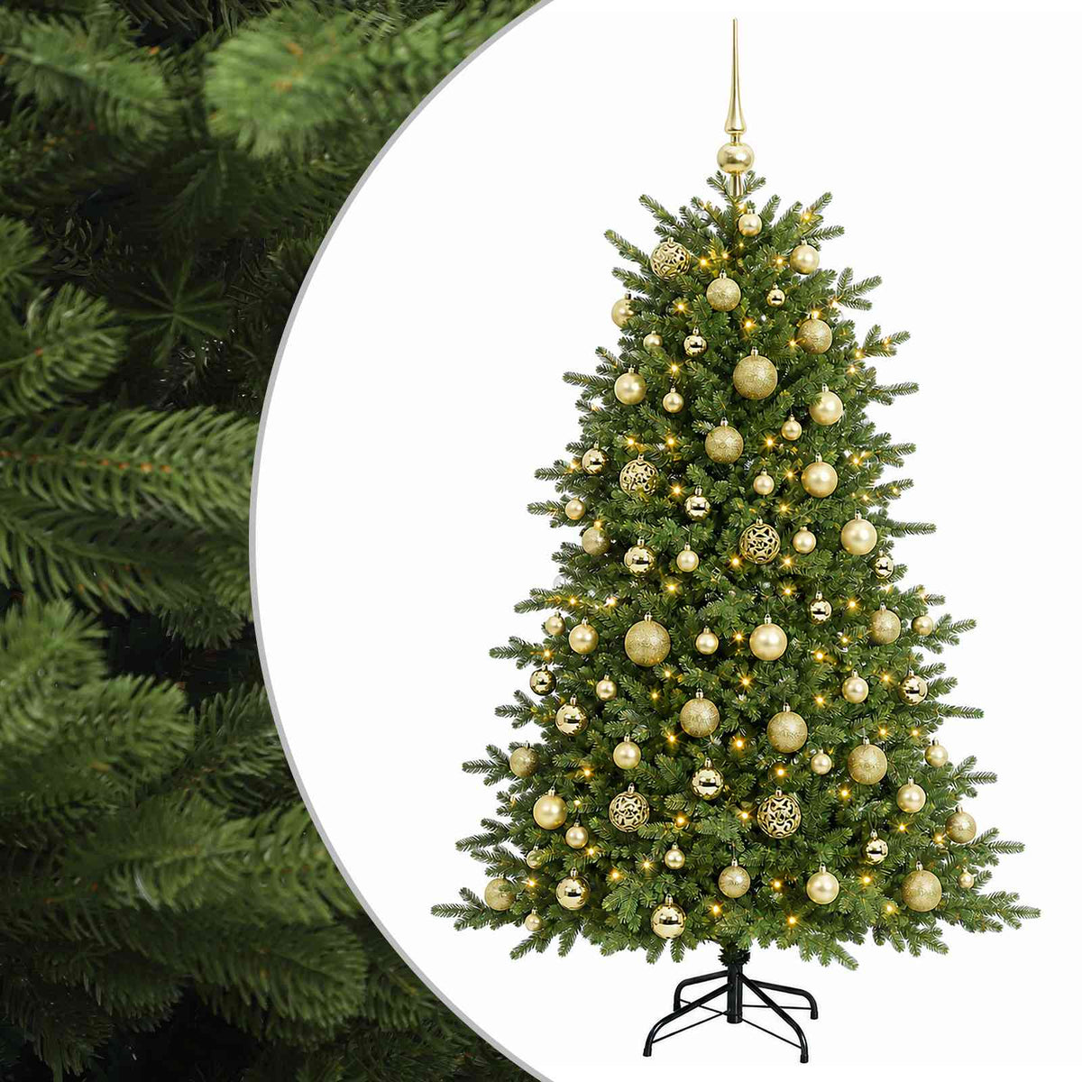 Dirbtinė kalėdinė eglutė su rutuliuku 210 cm 300 LED
