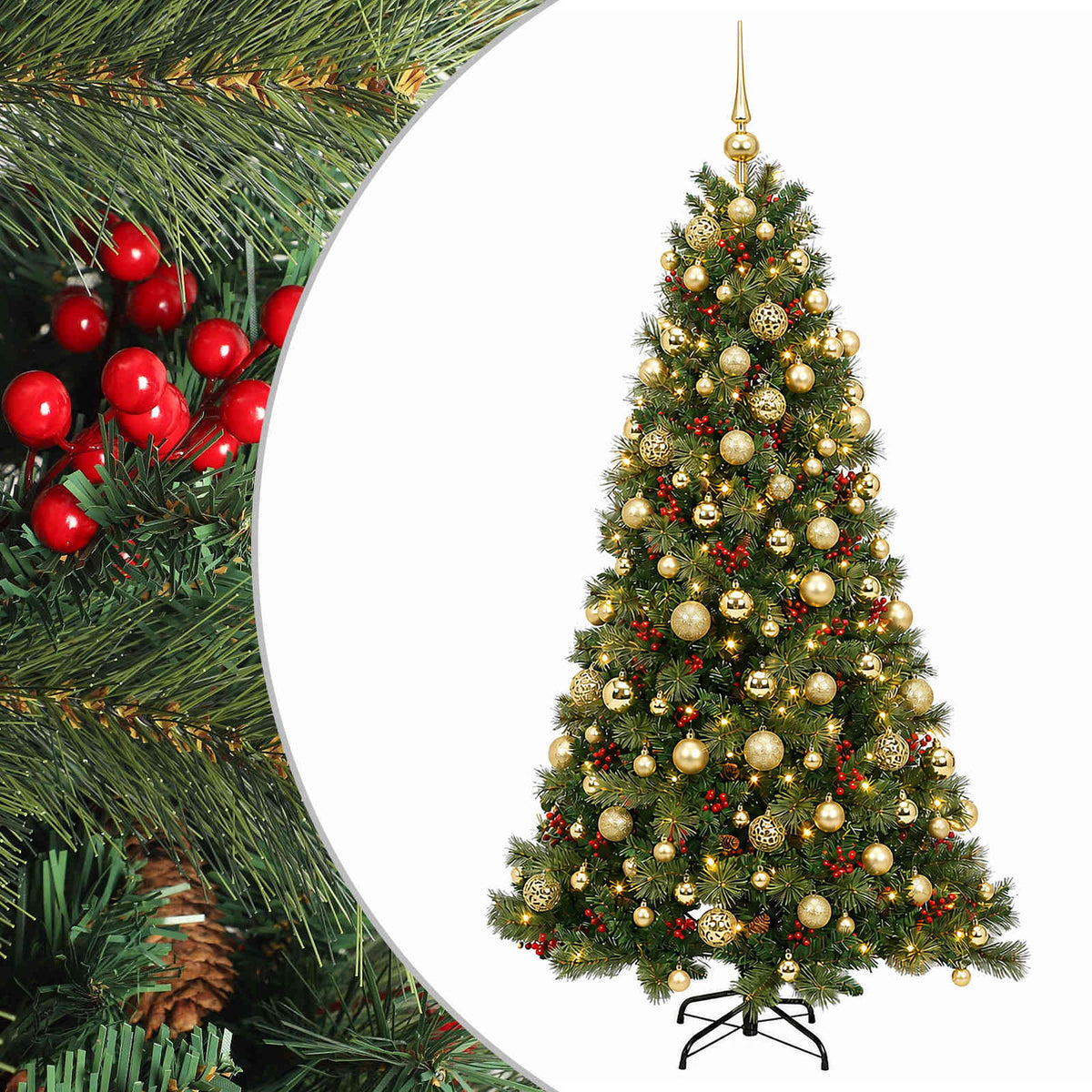 Dirbtinė kalėdinė eglutė su rutuliuku 240 cm 300 LED