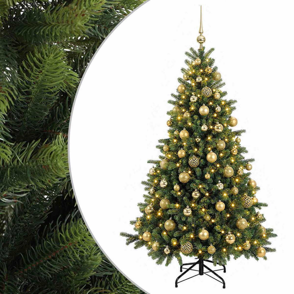 Dirbtinė kalėdinė eglutė su rutuliuku 180 cm 300 LED