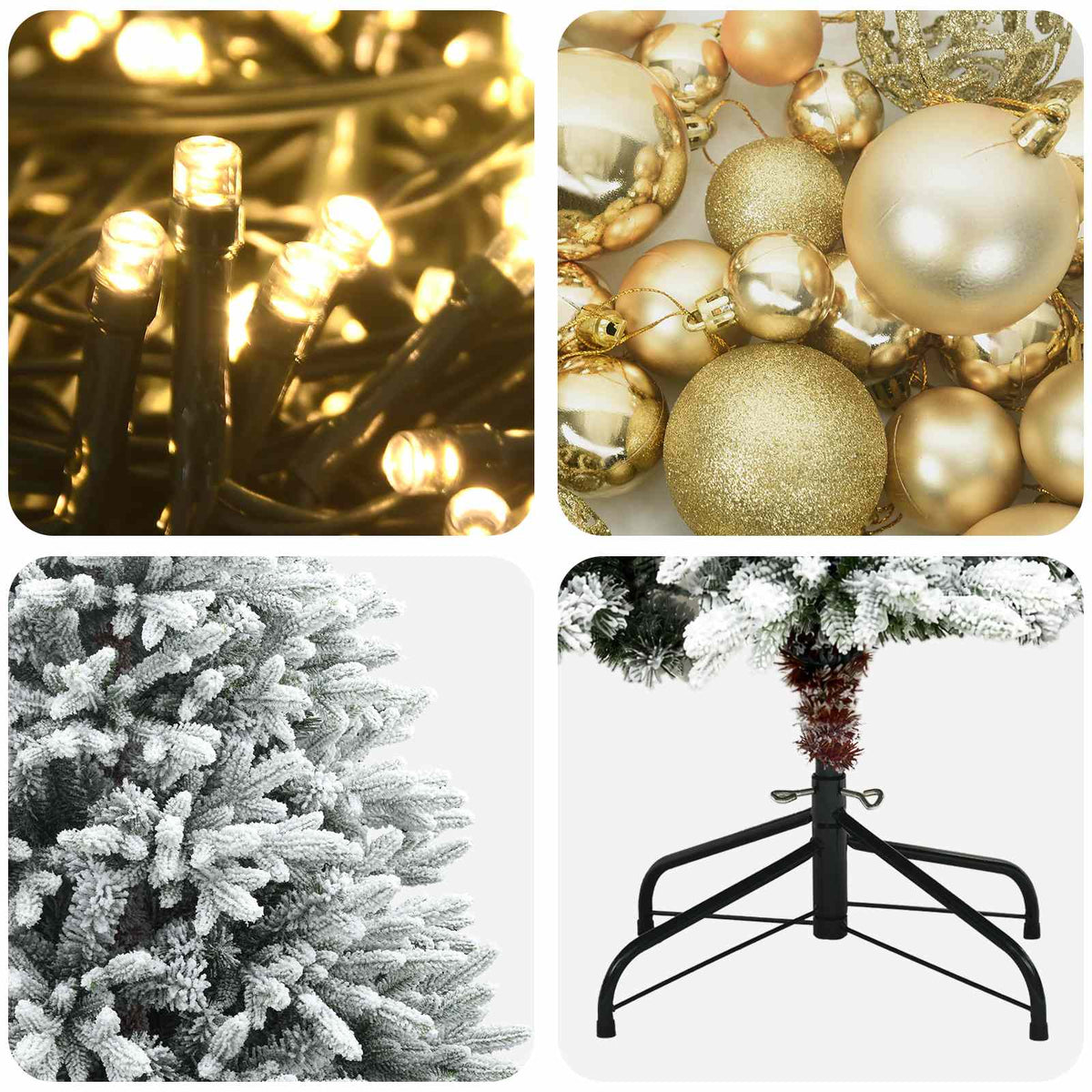 Dirbtinė Kalėdų eglutė su burbulais 180 cm 300 LED Šilta balta
