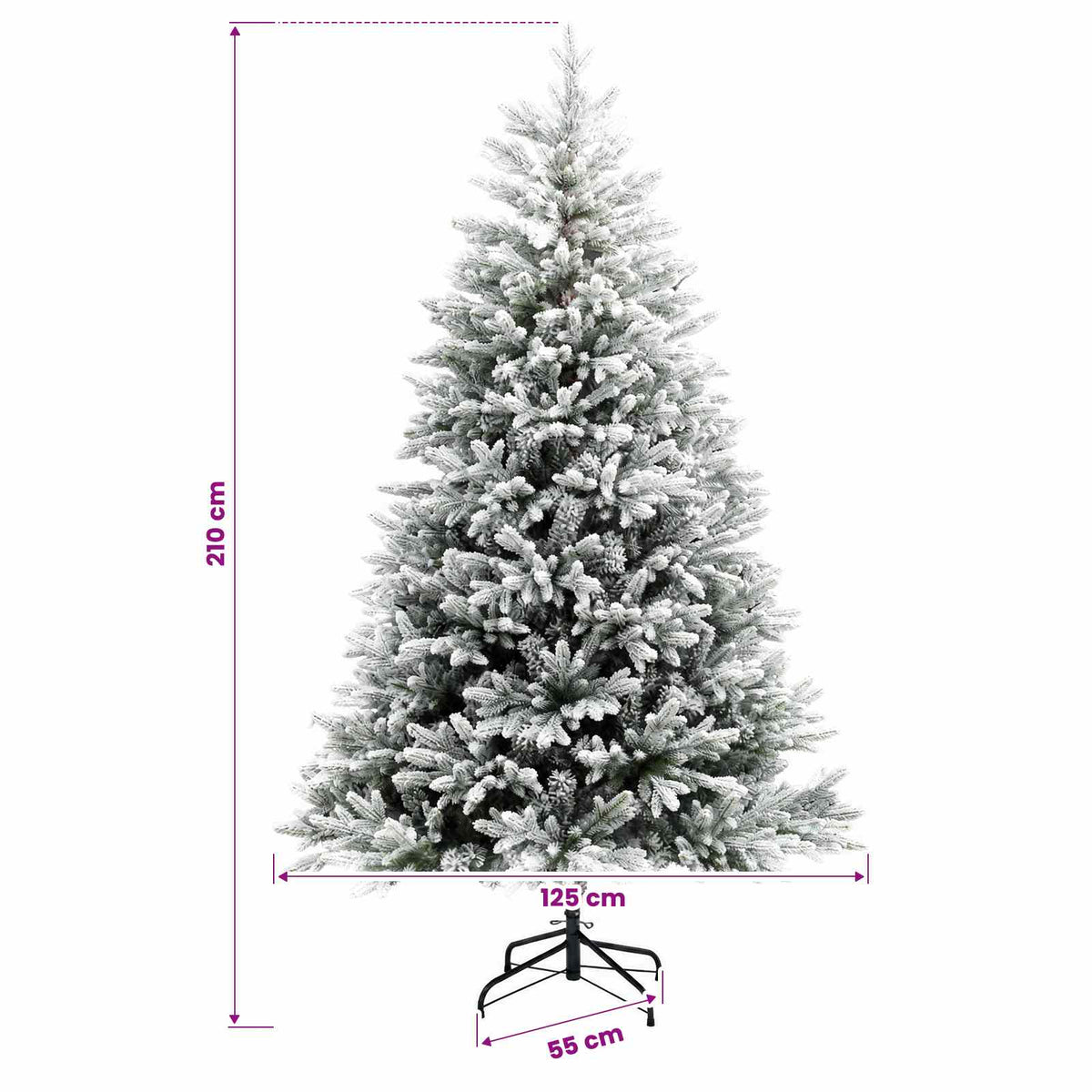 Dirbtinė Kalėdų eglutė su burbulais 210 cm 300 LED Šilta balta