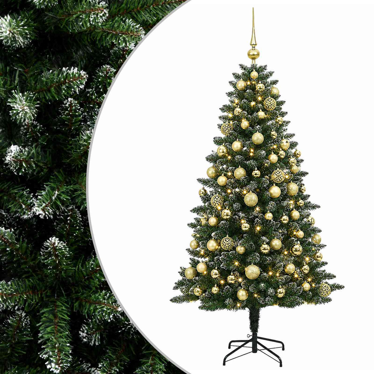 Dirbtinė Kalėdų eglutė su burbulais 180 cm 300 LED Šilta balta