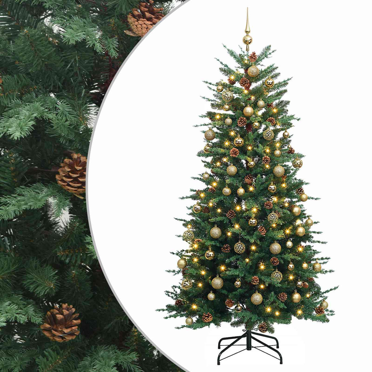 Dirbtinė kalėdinė eglutė su rutuliuku 210 cm 300 LED