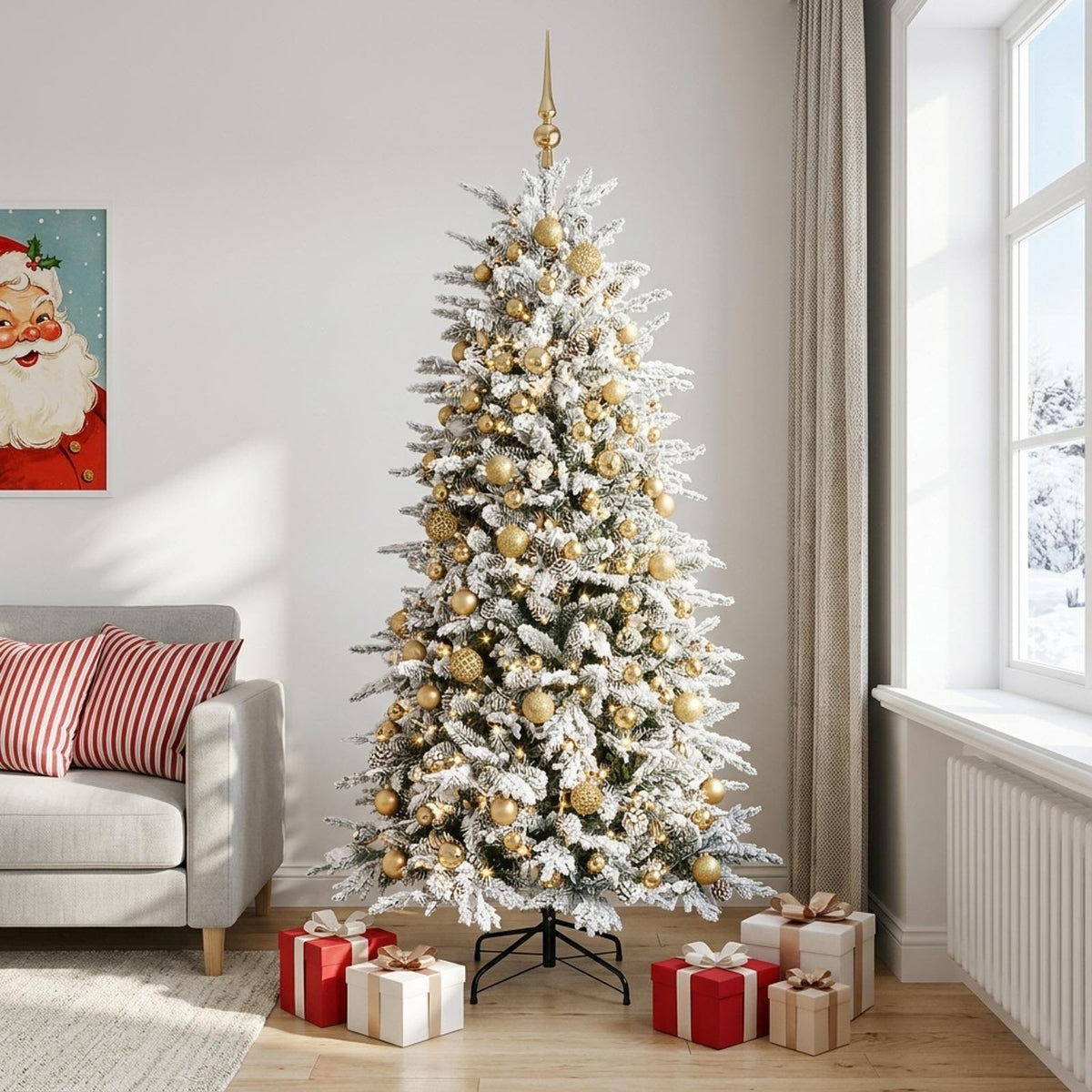 Dirbtinė kalėdinė eglutė su rutuliuku 240 cm 300 LED
