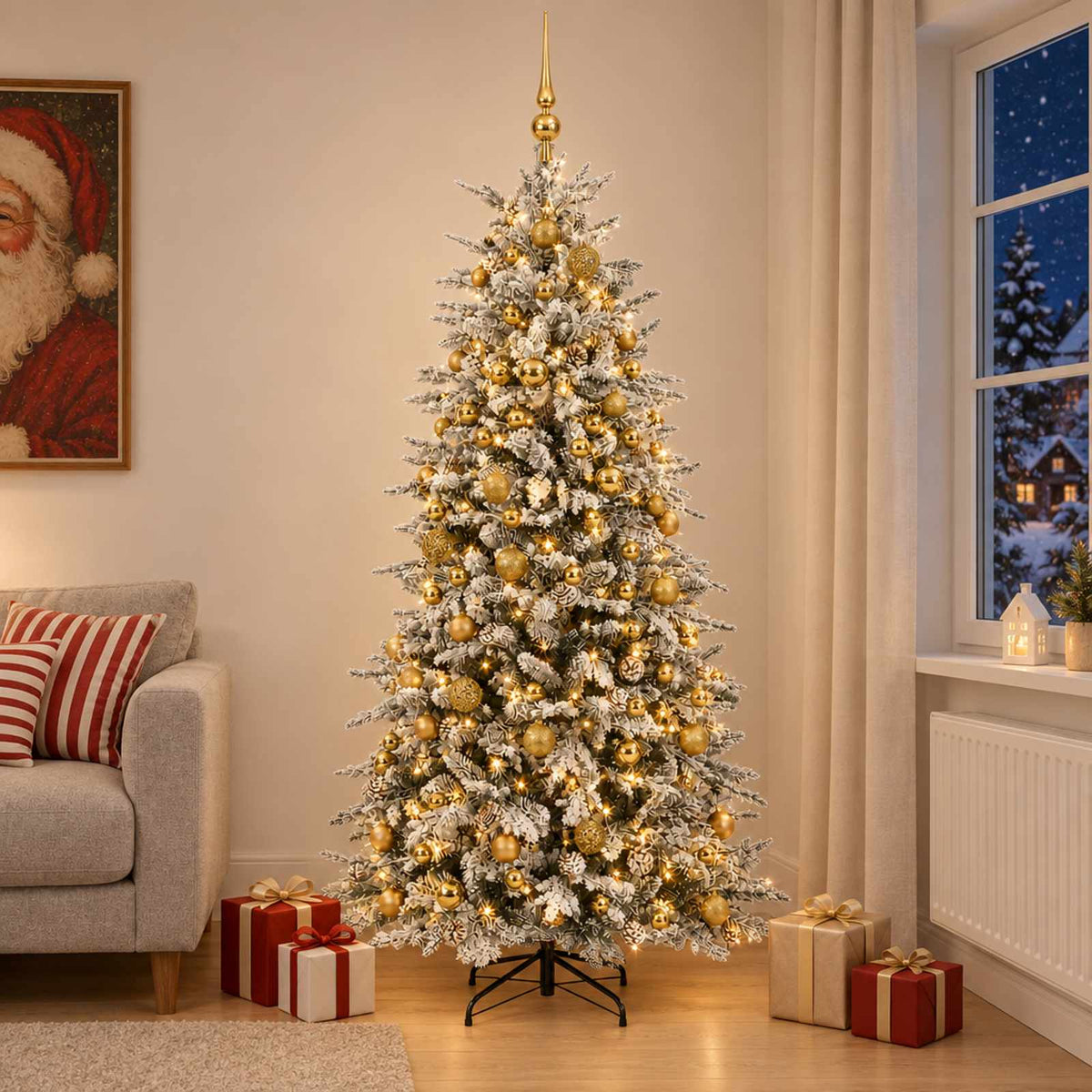 Dirbtinė kalėdinė eglutė su rutuliuku 240 cm 300 LED