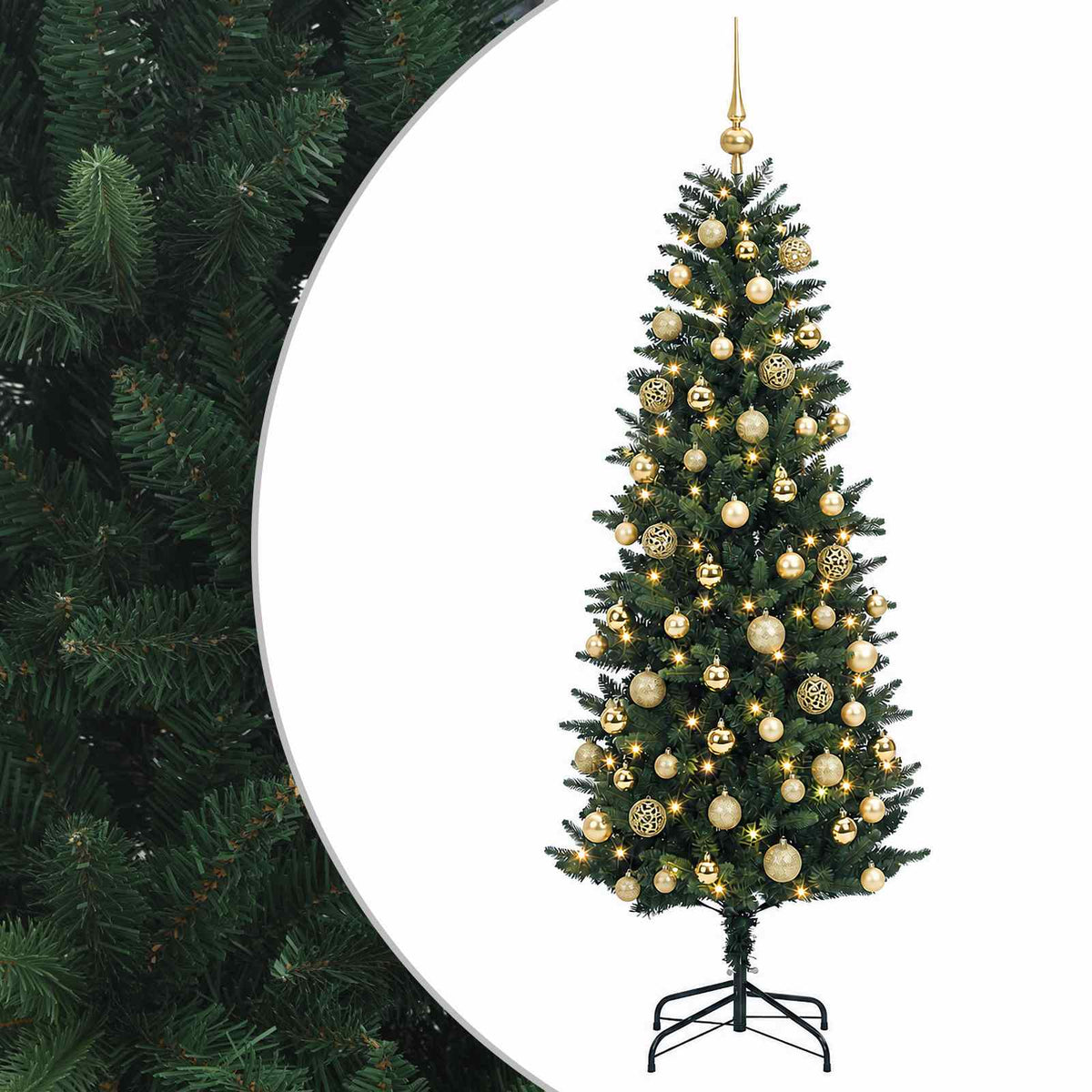 Dirbtinė Kalėdų eglutė su burbulais 210 cm 300 LED Šilta balta