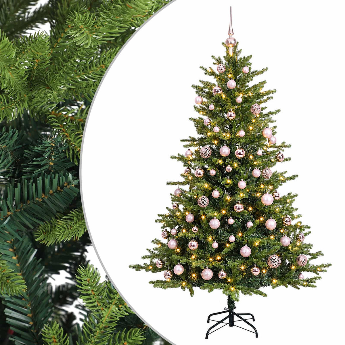 Dirbtinė Kalėdų eglutė su burbulais 210 cm 300 LED Šilta balta