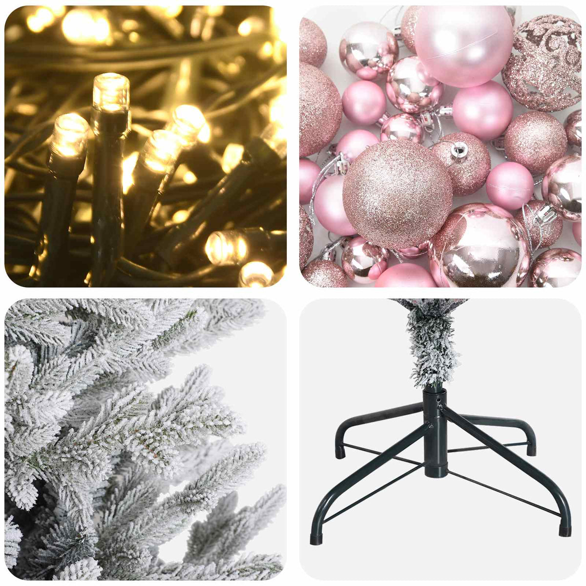 Dirbtinė Kalėdų eglutė su burbulais 180 cm 300 LED Šilta balta