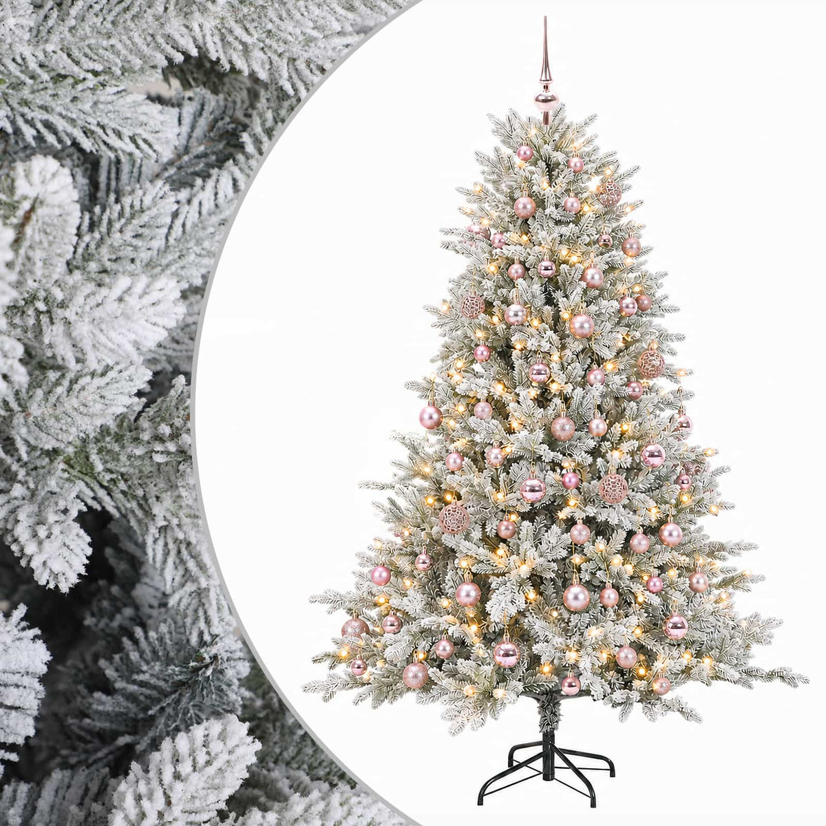 Dirbtinė Kalėdų eglutė su burbulais 210 cm 300 LED Šilta balta
