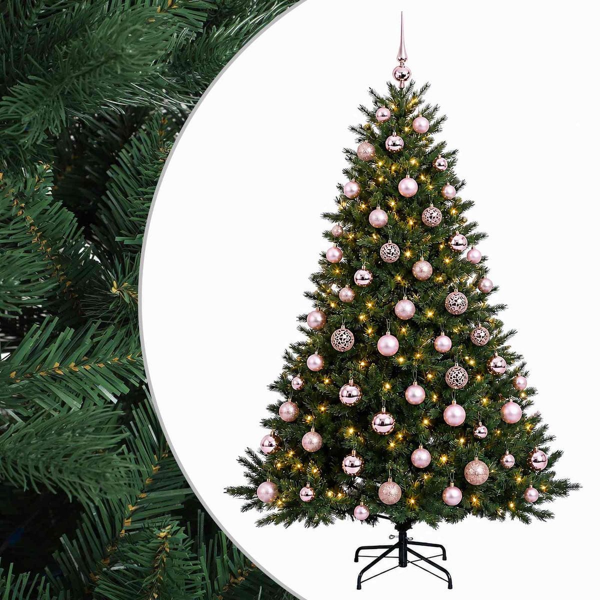 Dirbtinė kalėdinė eglutė su rutuliuku 180 cm 300 LED