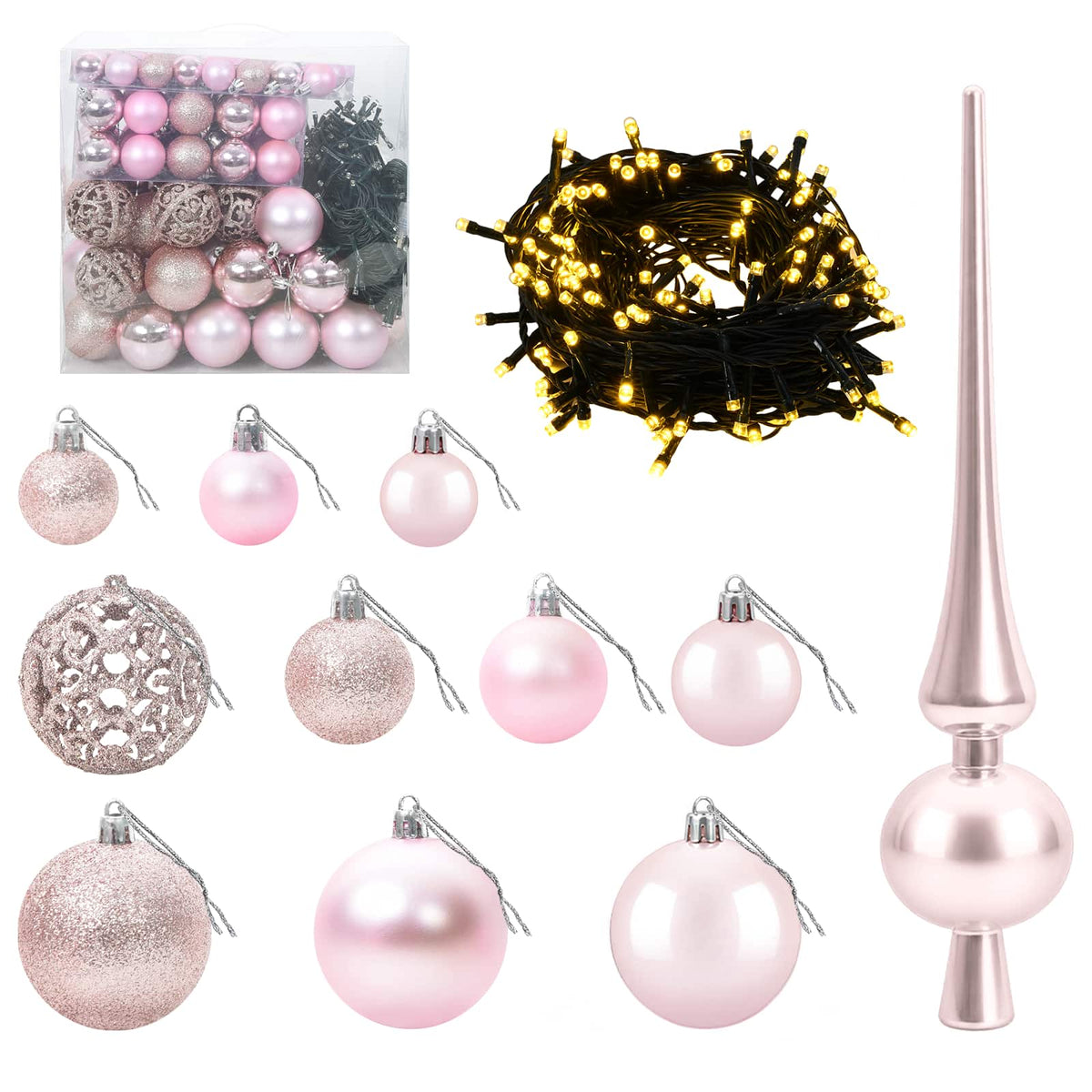 Dirbtinė kalėdinė eglutė su rutuliuku 180 cm 300 LED