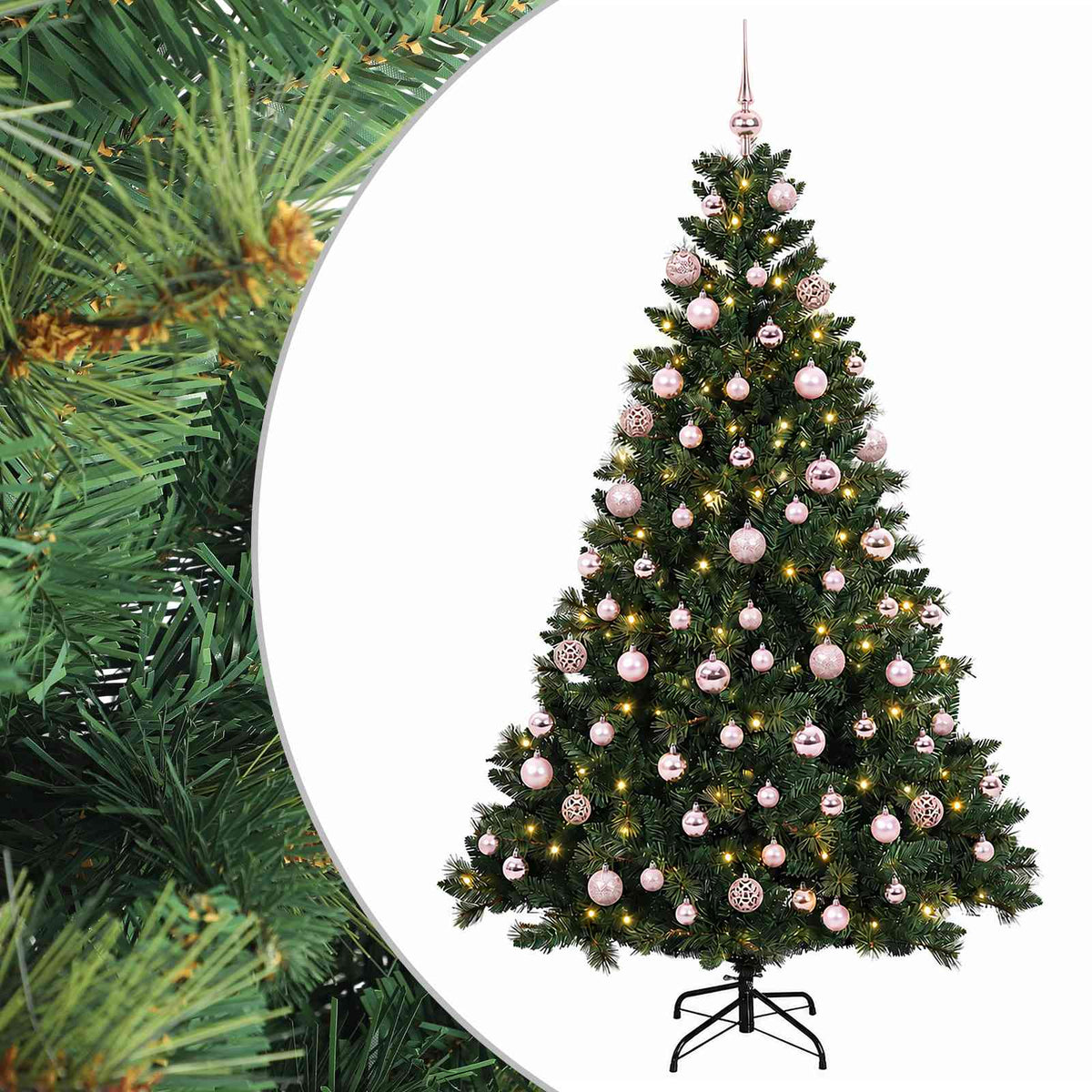 Dirbtinė Kalėdų eglutė su burbulais 240 cm 300 LED Šilta balta