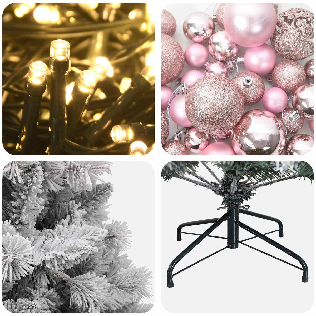 Dirbtinė Kalėdų eglutė su burbulais 180 cm 300 LED Šilta balta