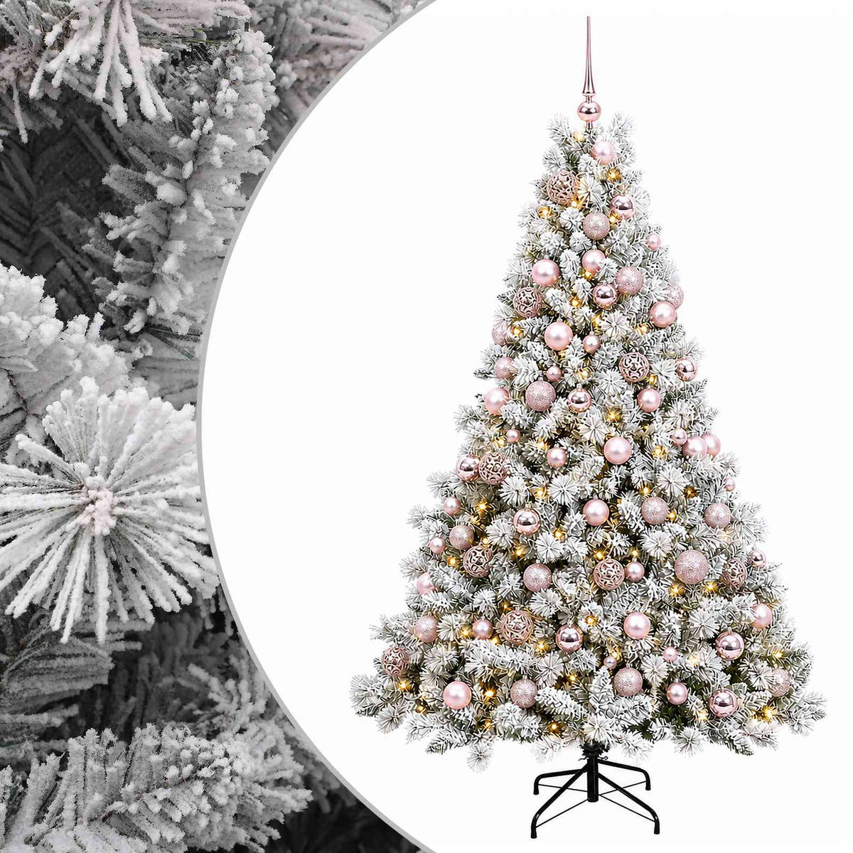 Dirbtinė Kalėdų eglutė su burbulais 240 cm 300 LED Šilta balta