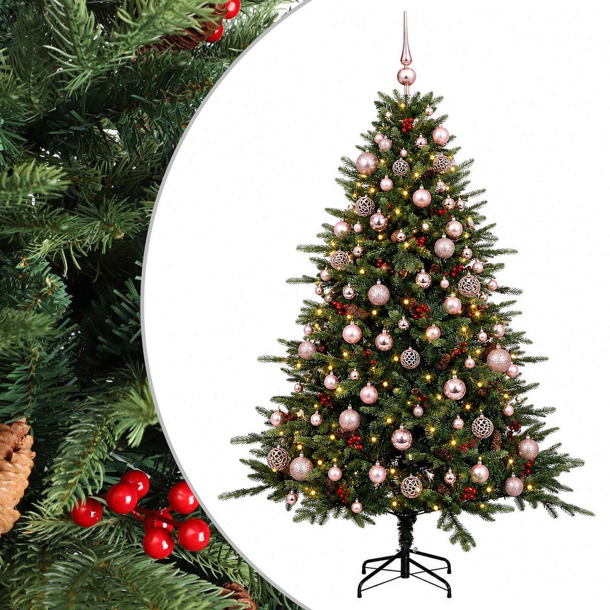 Dirbtinė kalėdinė eglutė su rutuliuku 210 cm 300 LED