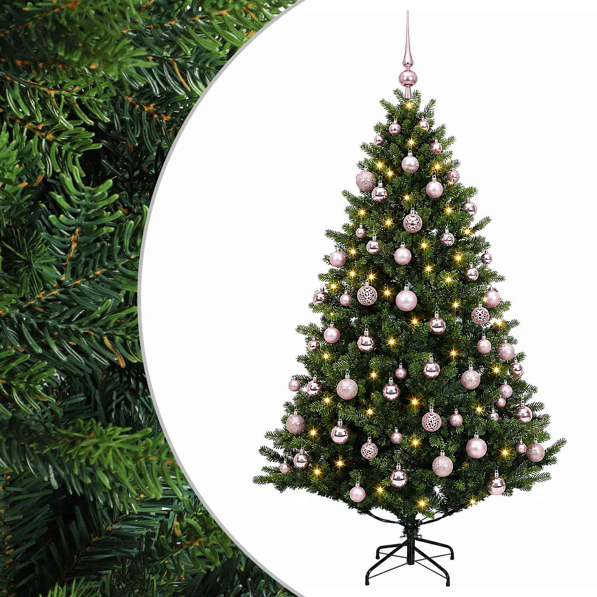 Dirbtinė Kalėdų eglutė su burbulais 210 cm 300 LED Šilta balta
