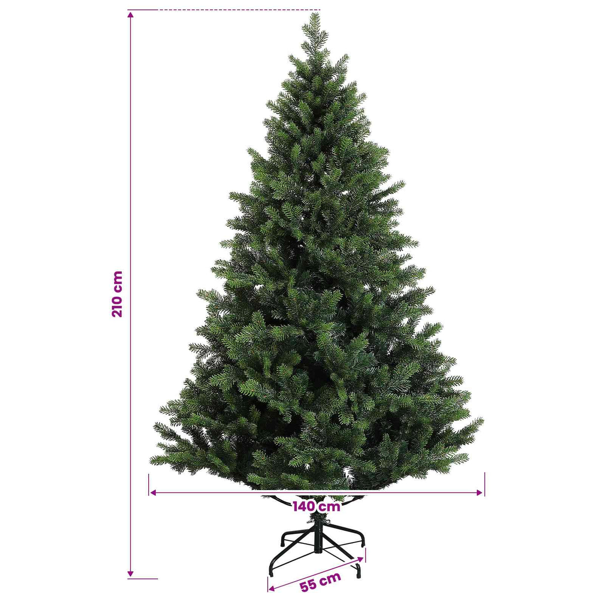 Dirbtinė Kalėdų eglutė su burbulais 210 cm 300 LED Šilta balta
