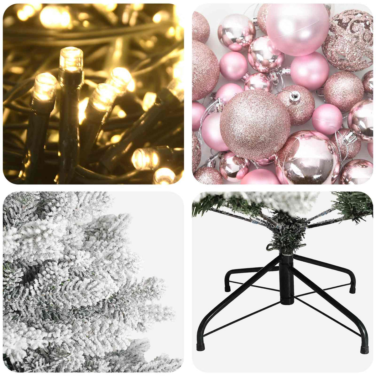 Dirbtinė Kalėdų eglutė su burbulais 180 cm 300 LED Šilta balta