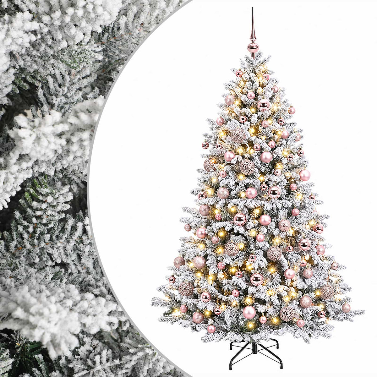 Dirbtinė Kalėdų eglutė su burbulais 210 cm 300 LED Šilta balta