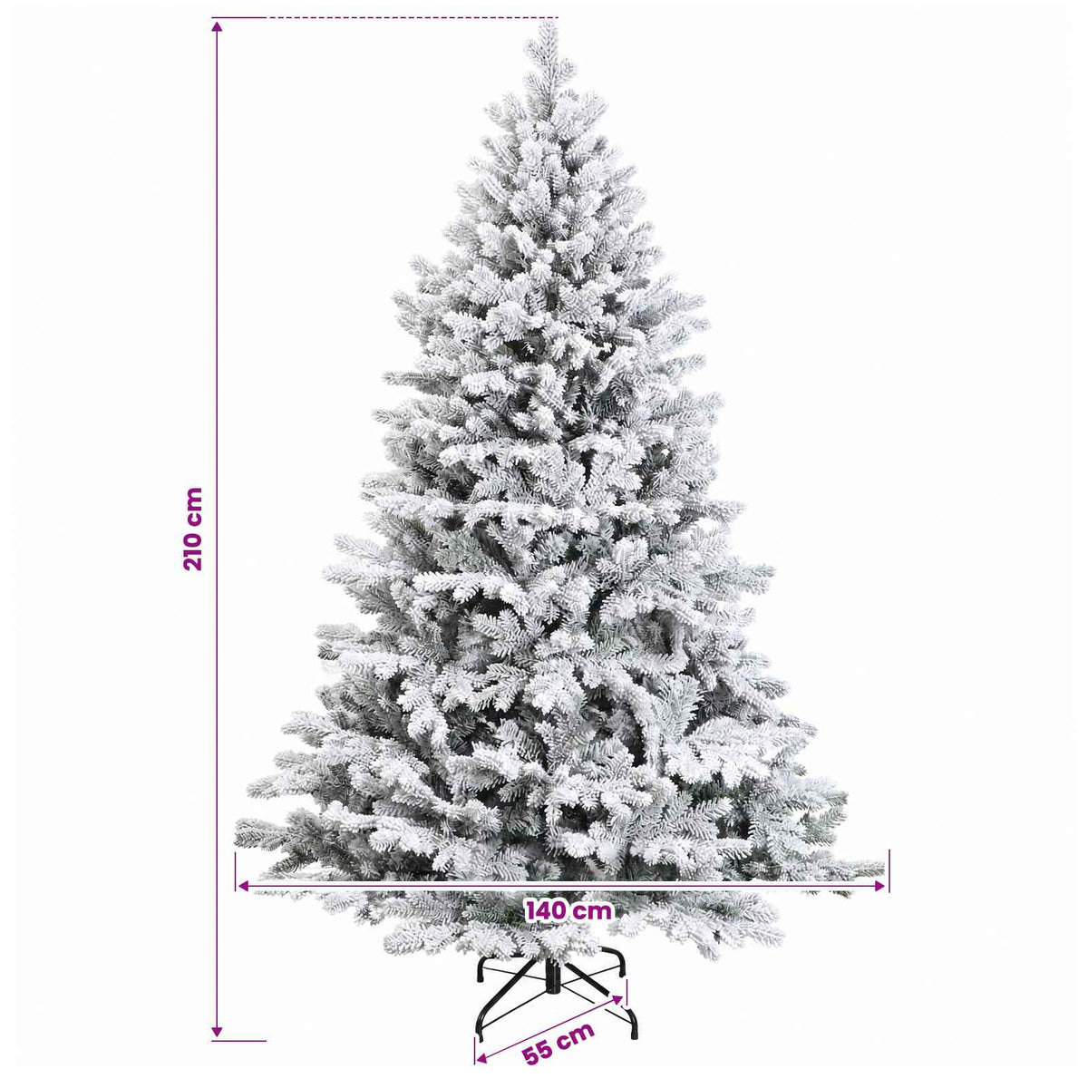 Dirbtinė Kalėdų eglutė su burbulais 210 cm 300 LED Šilta balta
