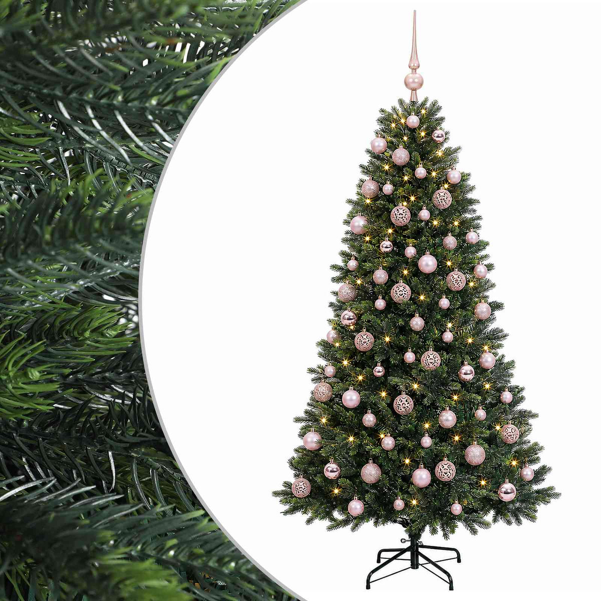Dirbtinė Kalėdų eglutė su burbulais 240 cm 300 LED Šilta balta