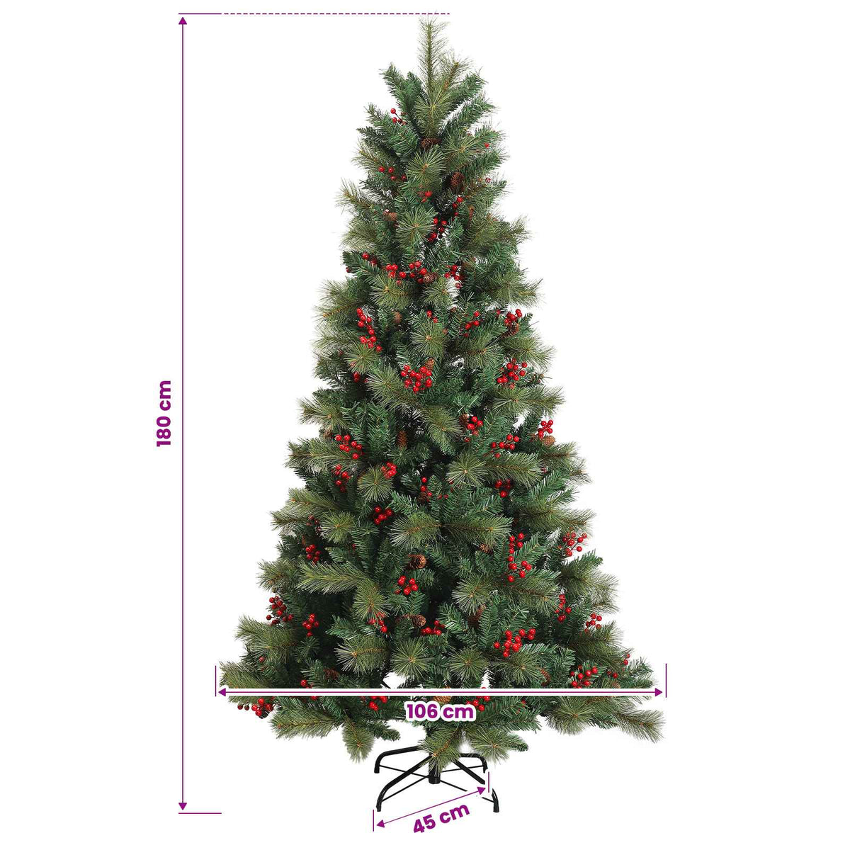 Dirbtinė kalėdinė eglutė su rutuliuku 180 cm 300 LED