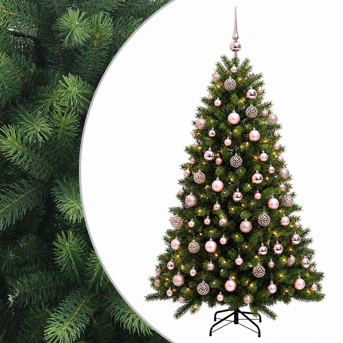 Dirbtinė Kalėdų eglutė su burbulais 180 cm 300 LED Šilta balta