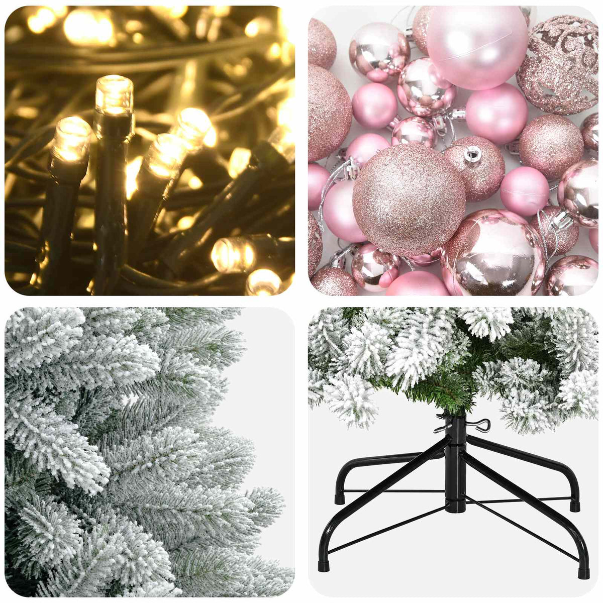 Dirbtinė Kalėdų eglutė su burbulais 210 cm 300 LED Šilta balta