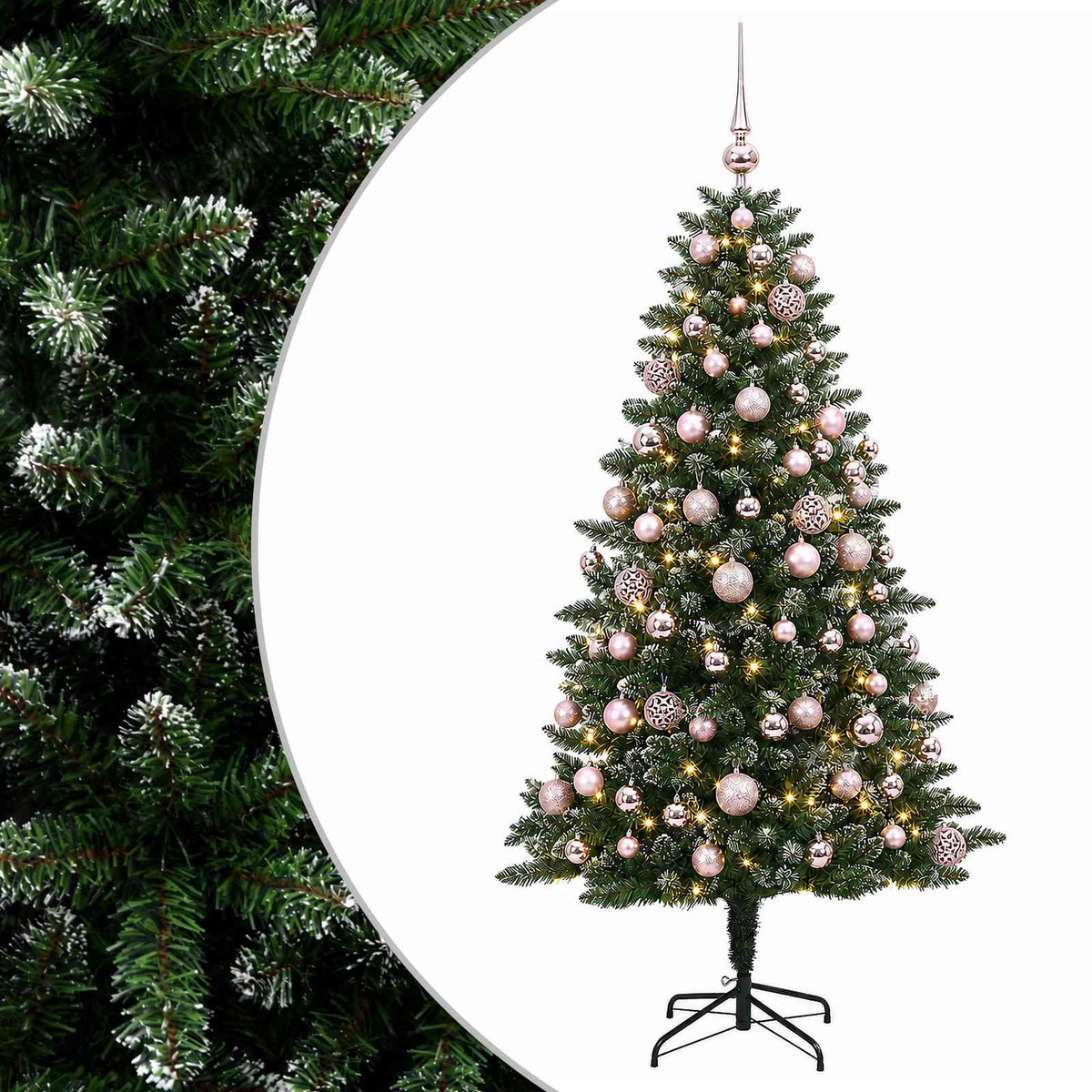 Dirbtinė Kalėdų eglutė su burbulais 180 cm 300 LED Šilta balta