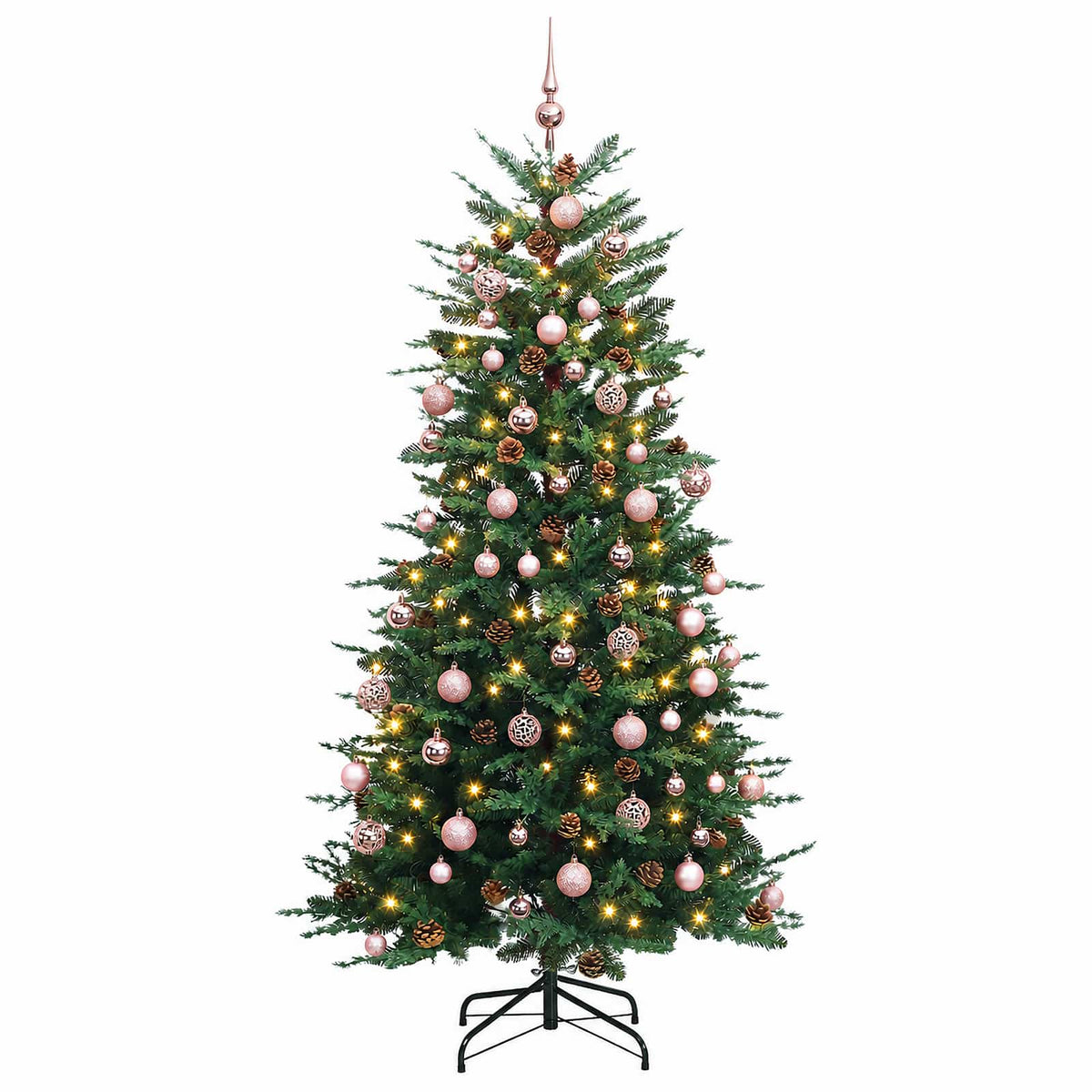 Dirbtinė Sulankstoma Kalėdų Eglutė 240 cm 300 LED Šilta balta