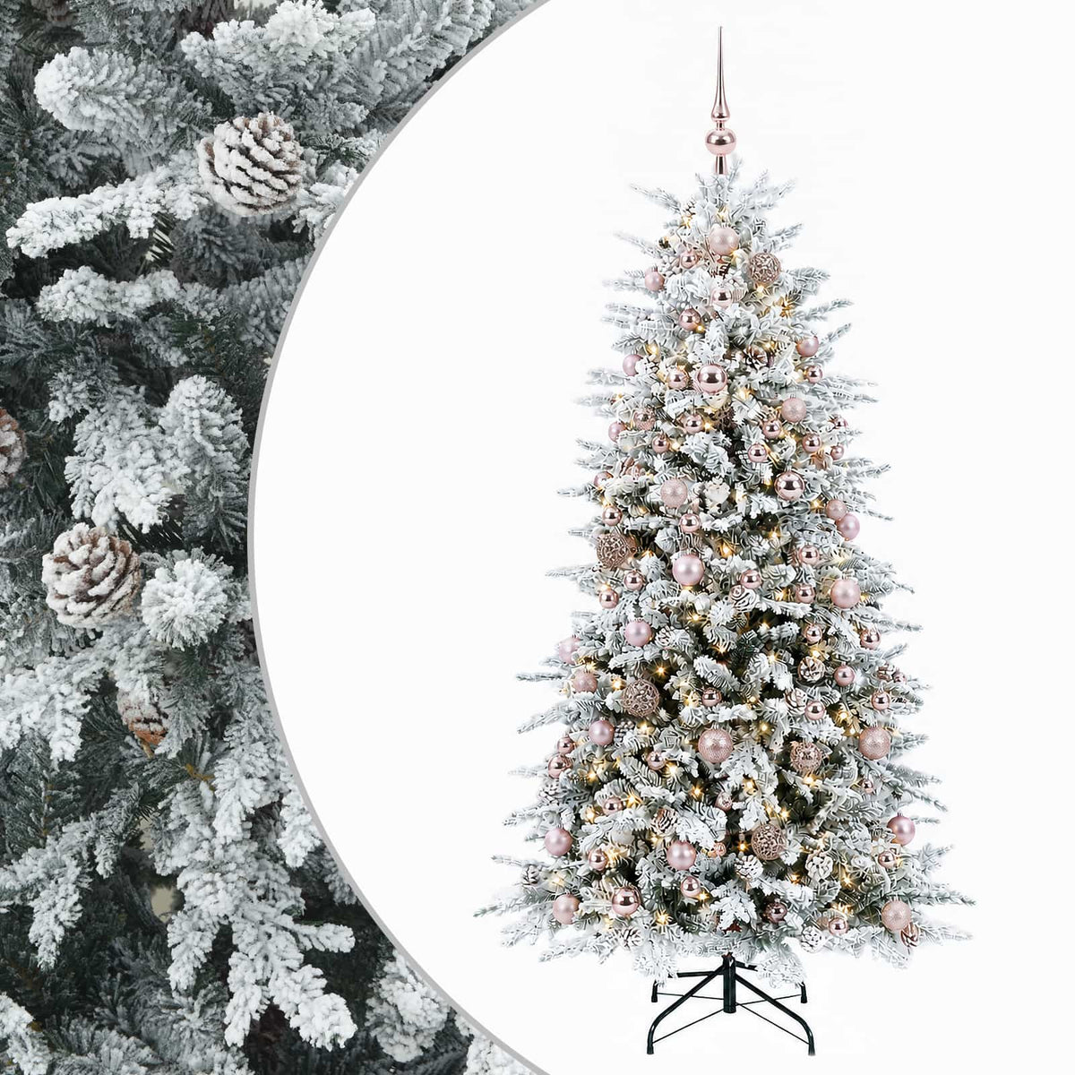 Dirbtinė Kalėdų eglutė su burbulais 210 cm 300 LED Šilta balta