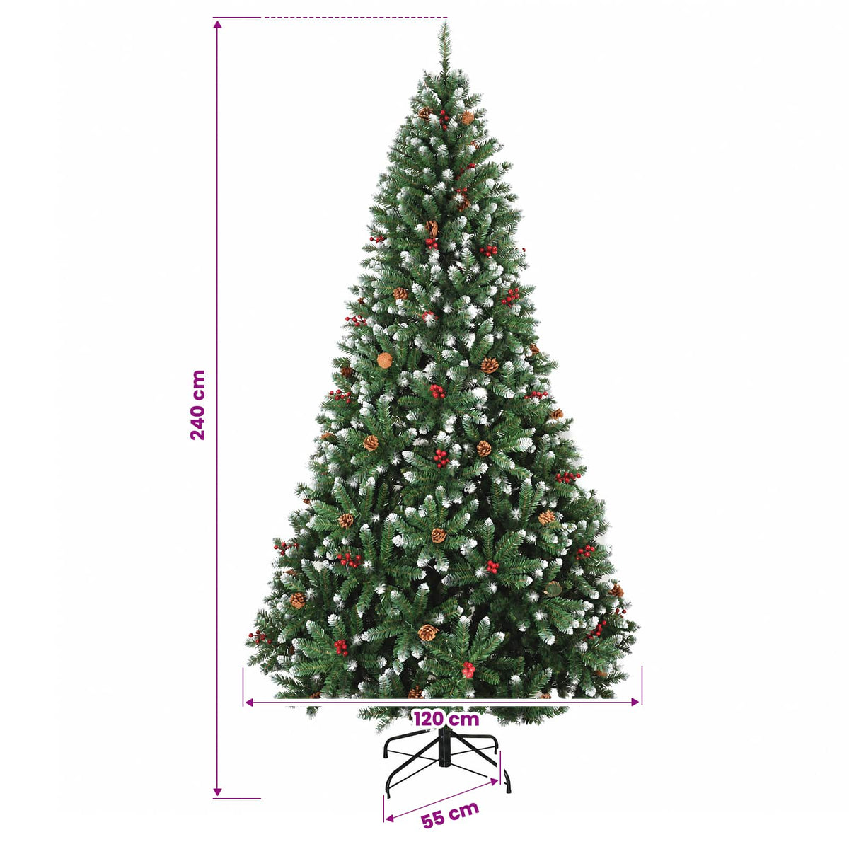 Dirbtinė žalia kalėdinė eglutė su žaisliuku 240 cm 300 LED