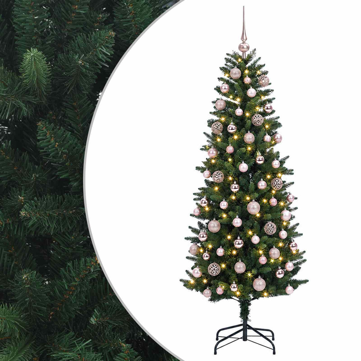 Dirbtinė Kalėdų eglutė su burbulais 210 cm 300 LED Šilta balta