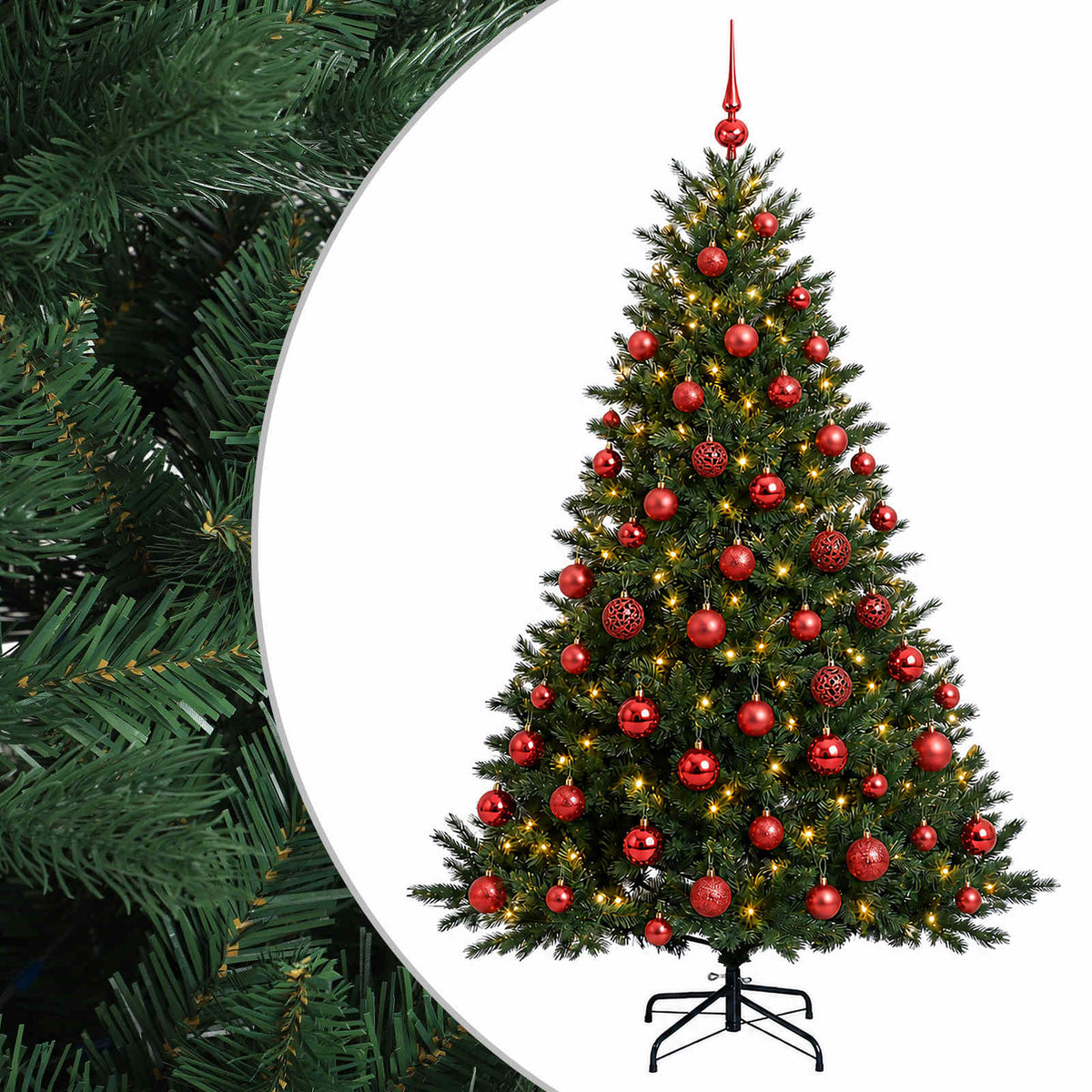 Dirbtinė kalėdinė eglutė su rutuliuku 240 cm 300 LED