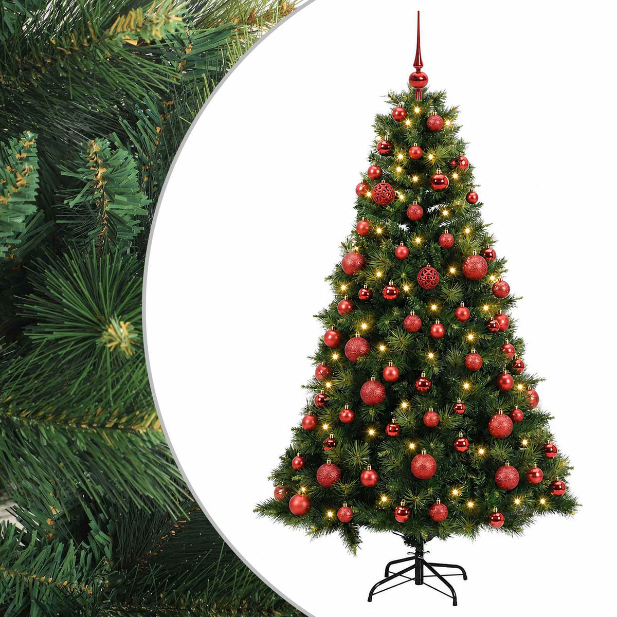 Dirbtinė kalėdinė eglutė su rutuliuku 210 cm 300 LED