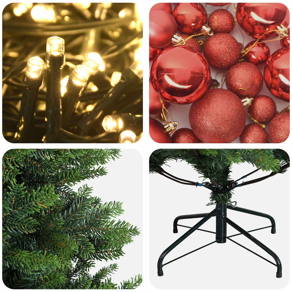 Dirbtinė Kalėdų eglutė su burbulais 240 cm 300 LED Šilta balta