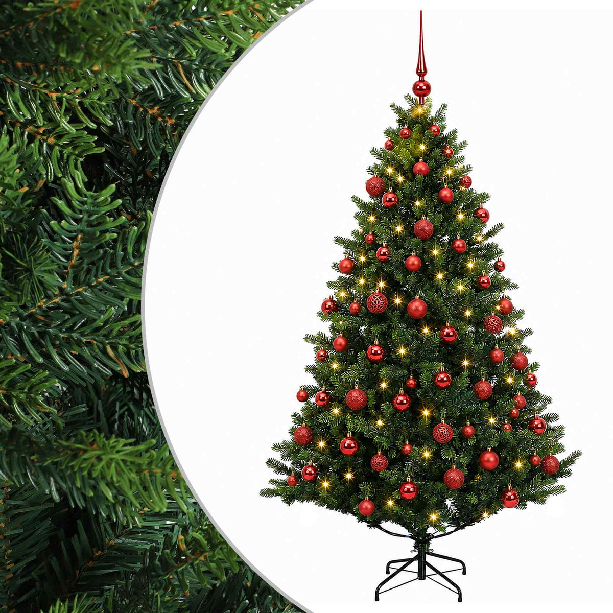 Dirbtinė Kalėdų eglutė su burbulais 240 cm 300 LED Šilta balta