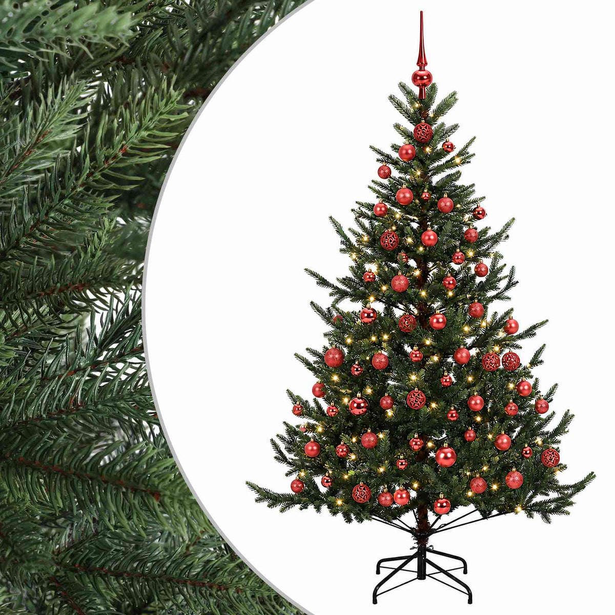 Dirbtinė kalėdinė eglutė su rutuliuku 180 cm 300 LED
