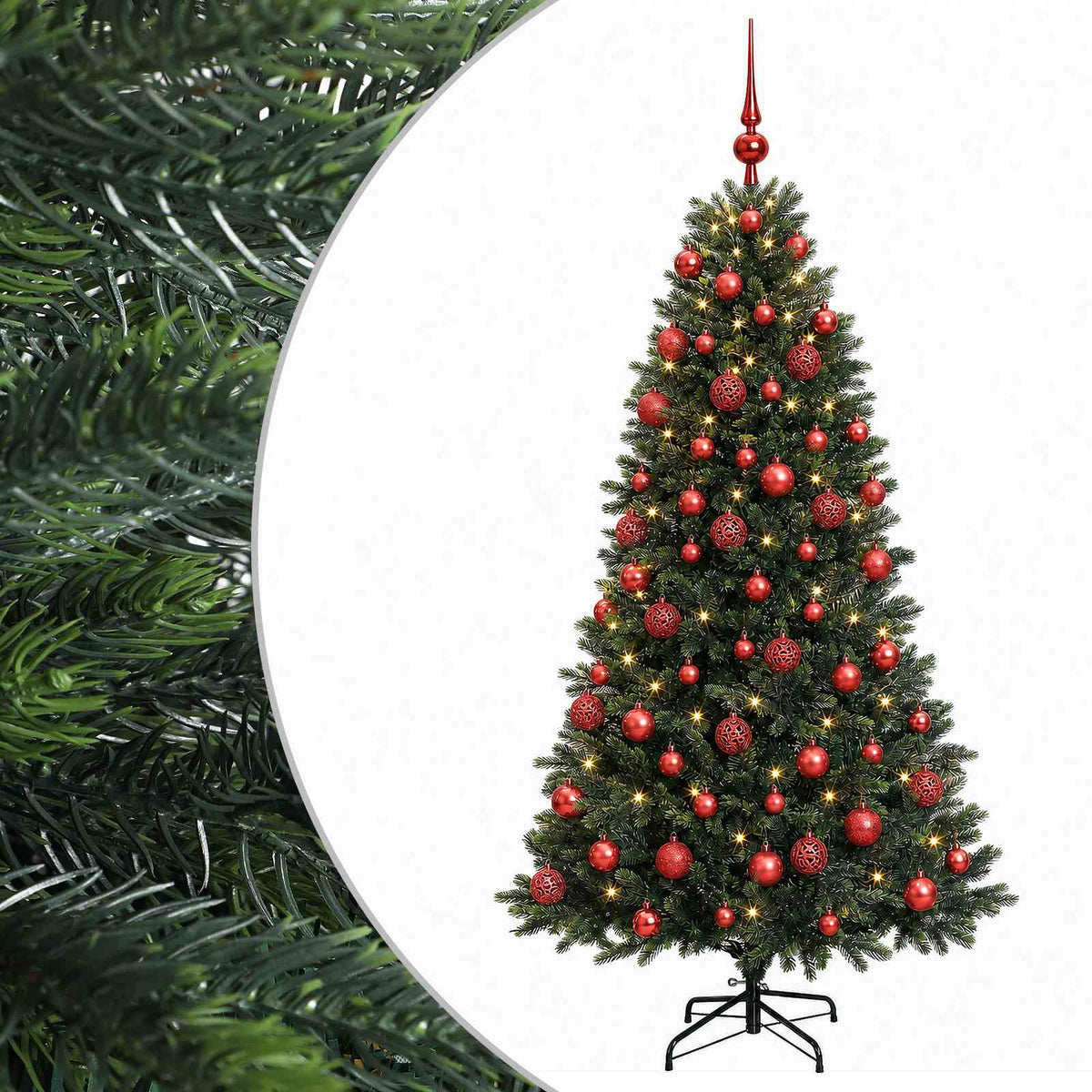Dirbtinė Kalėdų eglutė su burbulais 180 cm 300 LED Šilta balta