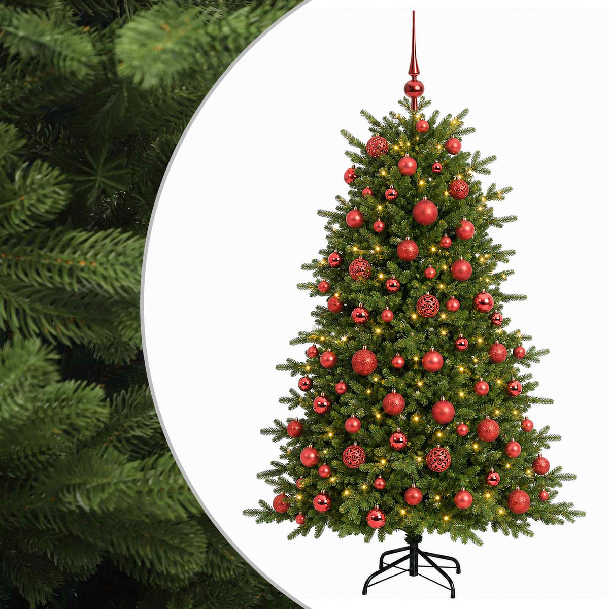 Dirbtinė kalėdinė eglutė su rutuliuku 180 cm 300 LED