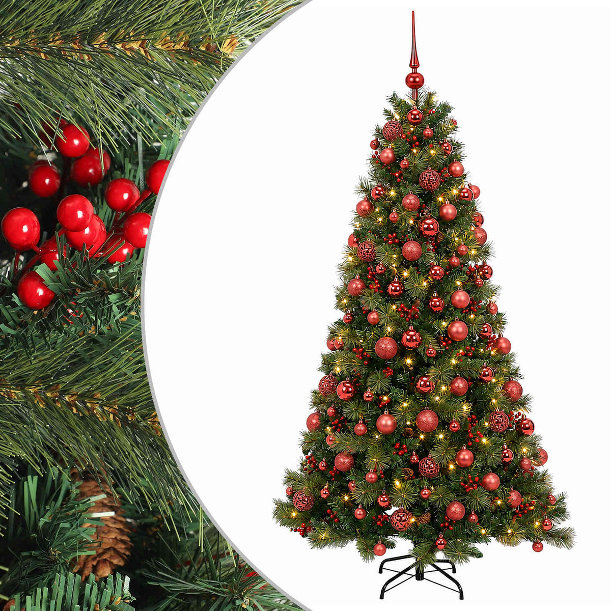 Dirbtinė kalėdinė eglutė su rutuliuku 240 cm 300 LED