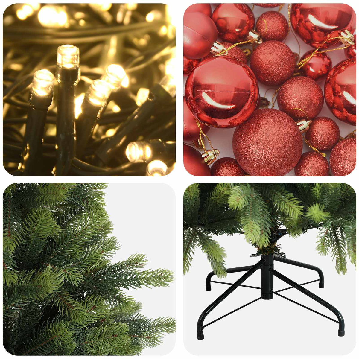 Dirbtinė kalėdinė eglutė su rutuliuku 210 cm 300 LED