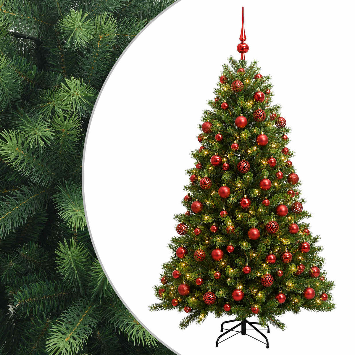 Dirbtinė Kalėdų eglutė su burbulais 180 cm 300 LED Šilta balta